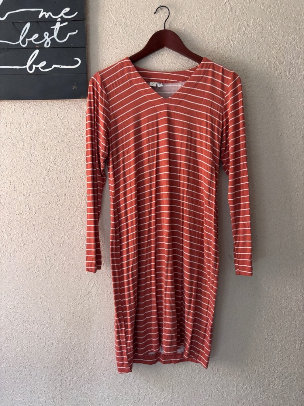 By Tavi Striped Long-Sleeve Dress